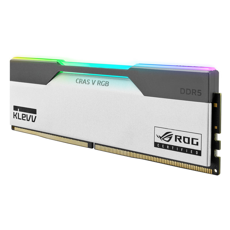 Afbeelding laden in galerijviewer, Klevv 32 gb ddr5-6200 (2x 16 gb) kit werkgeheugen (wit zwart, kd5agua80-62b320p, cras v rgb rog, xmp 3.0, expo)