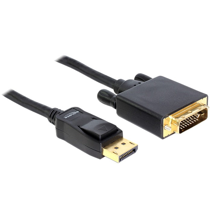 Afbeelding laden in galerijviewer, Delock displayport > dvi 24+1 kabel (zwart, 3 meter)