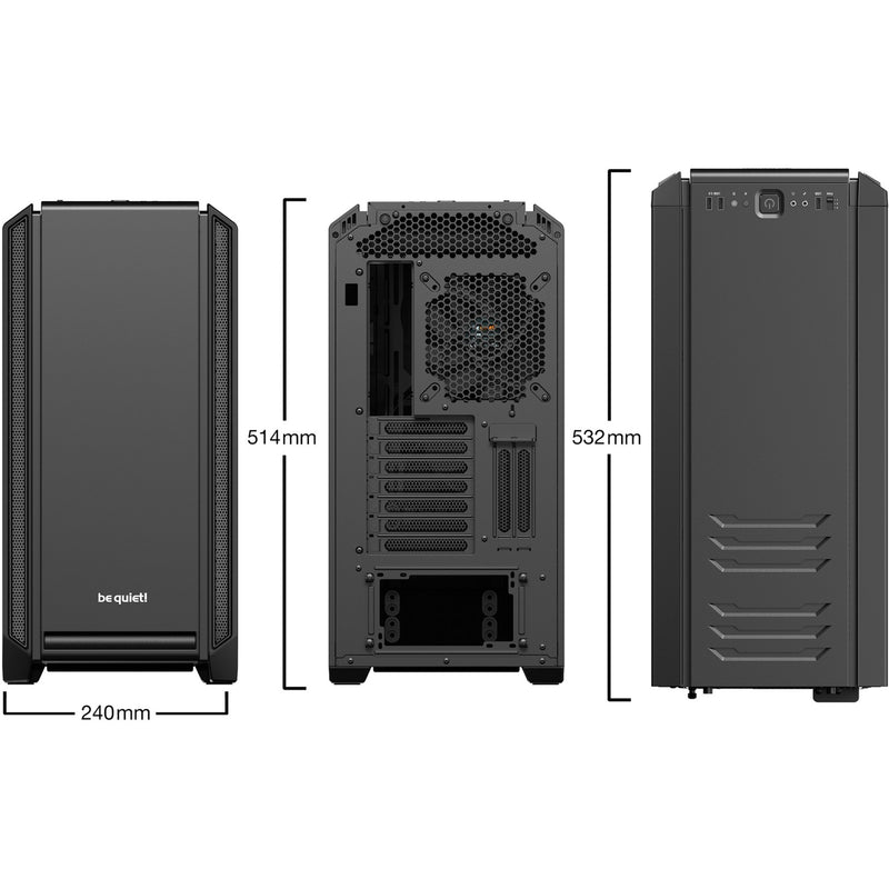 Afbeelding laden in galerijviewer, Be quiet! silent base 601 midi tower behuizing (zwart | 3x usb-a)