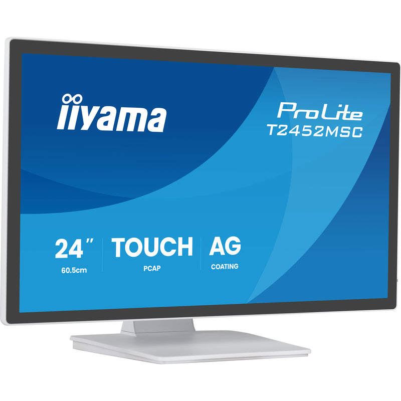 Afbeelding laden in galerijviewer, Iiyama prolite t2452msc-w2ag 24 touchscreen monitor (wit, 120 hz, hdmi, displayport, audio, usb, touch)