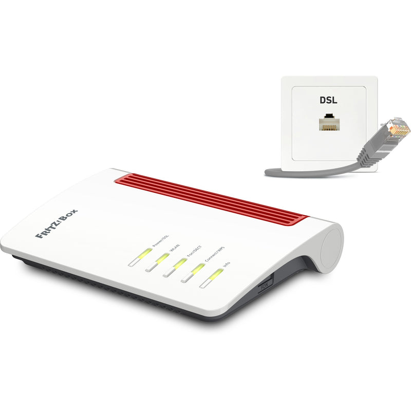 Afbeelding laden in galerijviewer, Fritz! box 7530 ax international router (wit rood, mesh wi-fi)