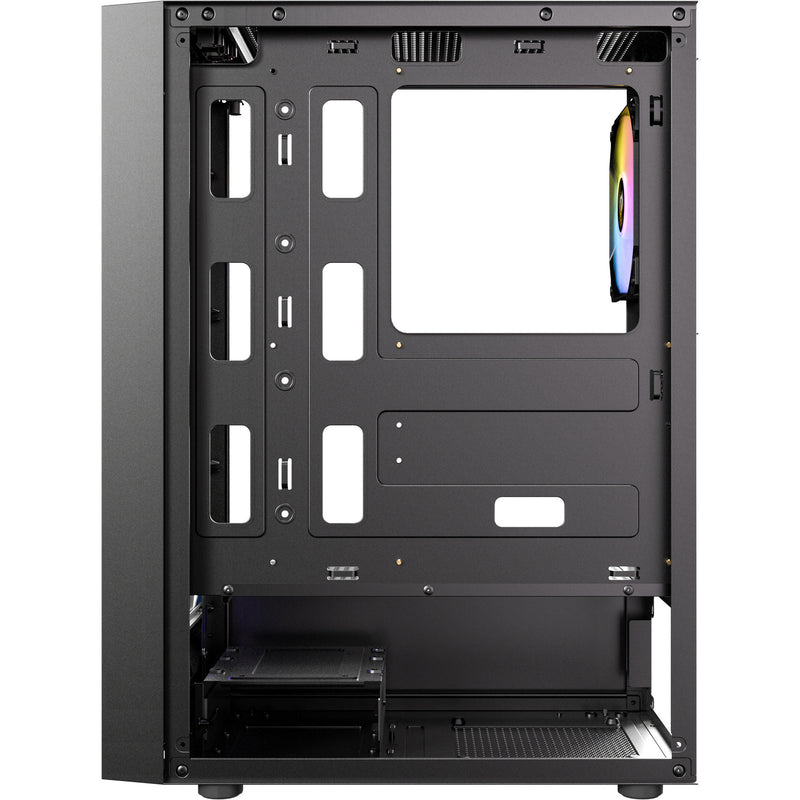 Afbeelding laden in galerijviewer, Antec ax27 rgb elite midi tower behuizing (zwart | 3x usb-a | tempered glass)