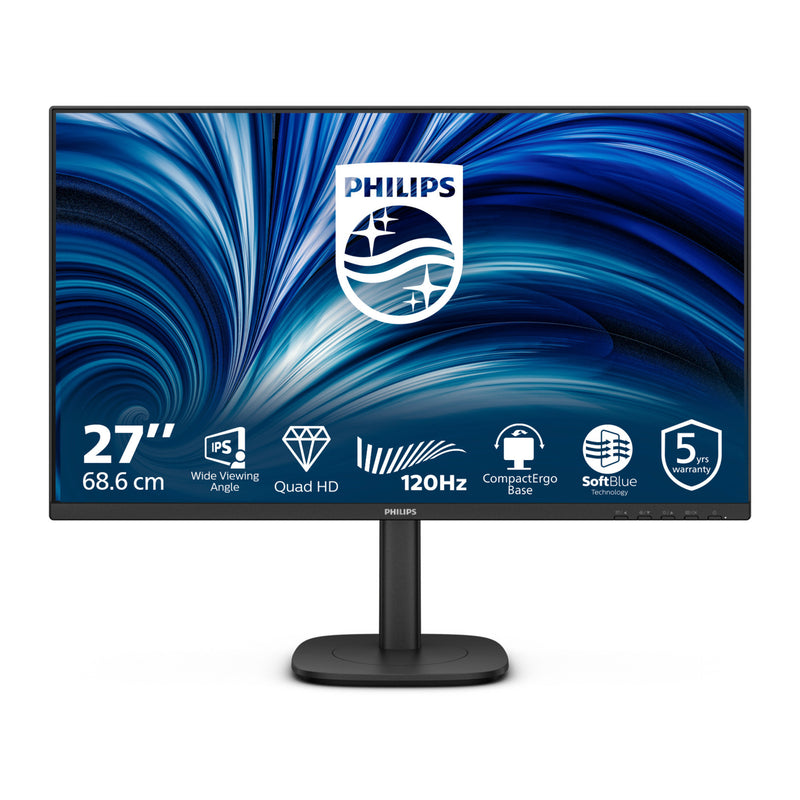 Afbeelding laden in galerijviewer, Philips 27b2n3500j 27 monitor (zwart, 120 hz, hdmi, displayport, audio, usb-hub)