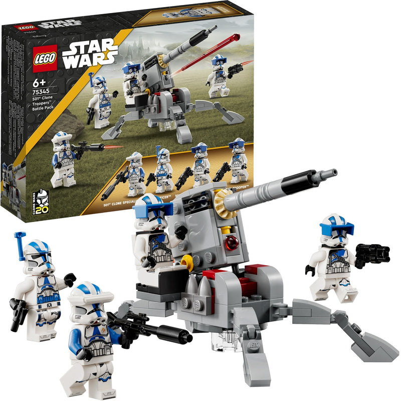 Afbeelding laden in galerijviewer, Lego star wars 501st clone troopers battle pack bouwbaar speelgoed met minifiguren - 75345