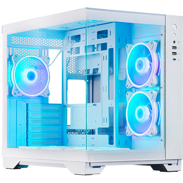 Afbeelding laden in galerijviewer, Chieftec visio midi tower behuizing (wit | 2x usb-a | 1x usb-c | rgb | tempered glass)
