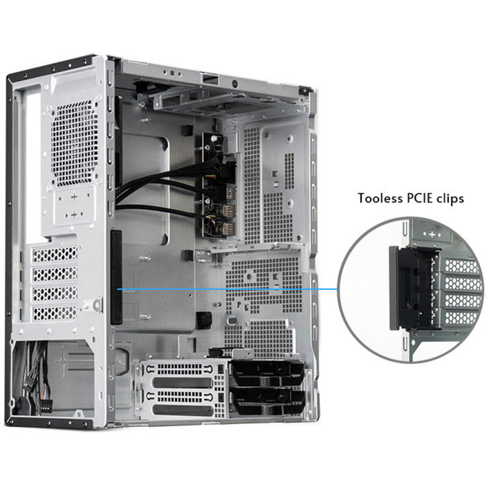Afbeelding laden in galerijviewer, Chieftec uni bs-20b-op mini tower behuizing (zwart | 3x usb-a | 1x usb-c)