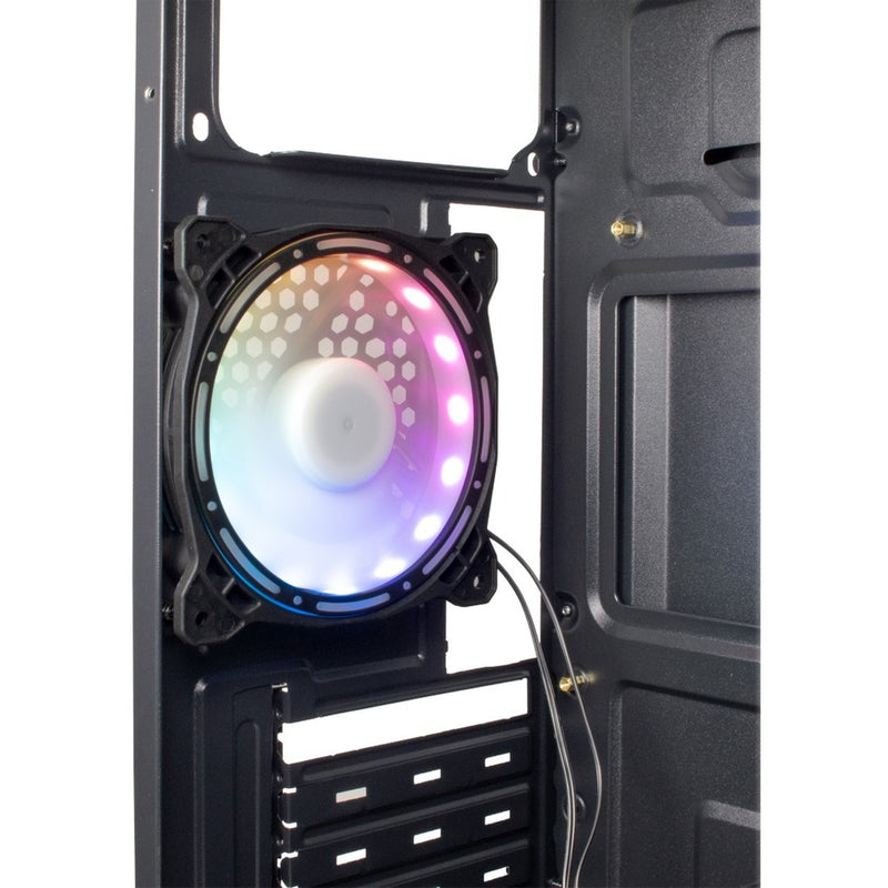 Afbeelding laden in galerijviewer, Inter-tech b-02 rgb midi tower behuizing (zwart | 3x usb-a | rgb | window)