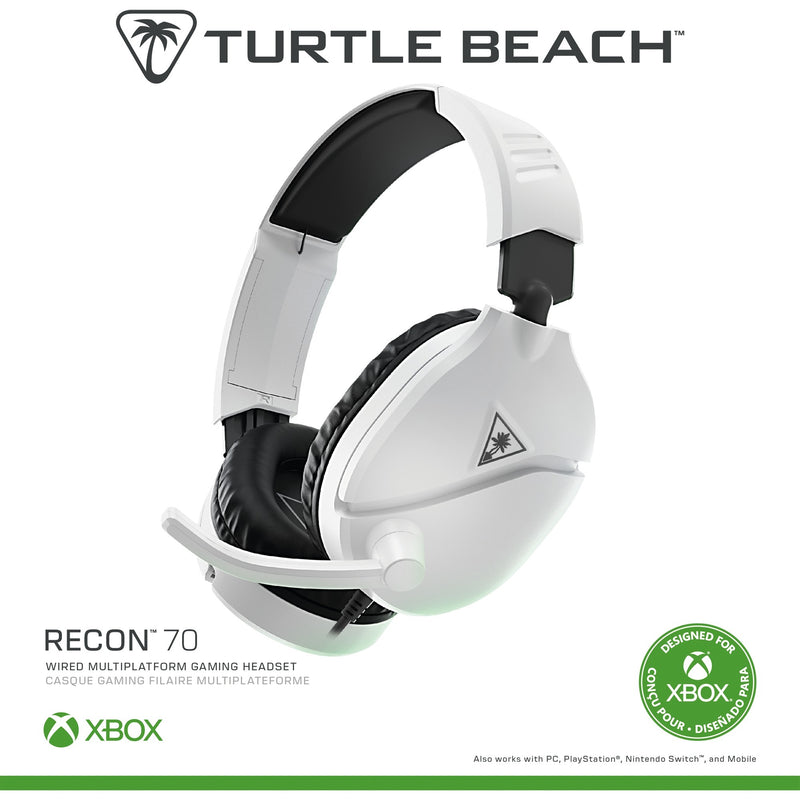 Afbeelding laden in galerijviewer, Turtle beach ear force recon 70x white (2024) over-ear gaming headset (wit, xbox series x|s, xbox one, ps4, ps5, switch, pc, mobile)