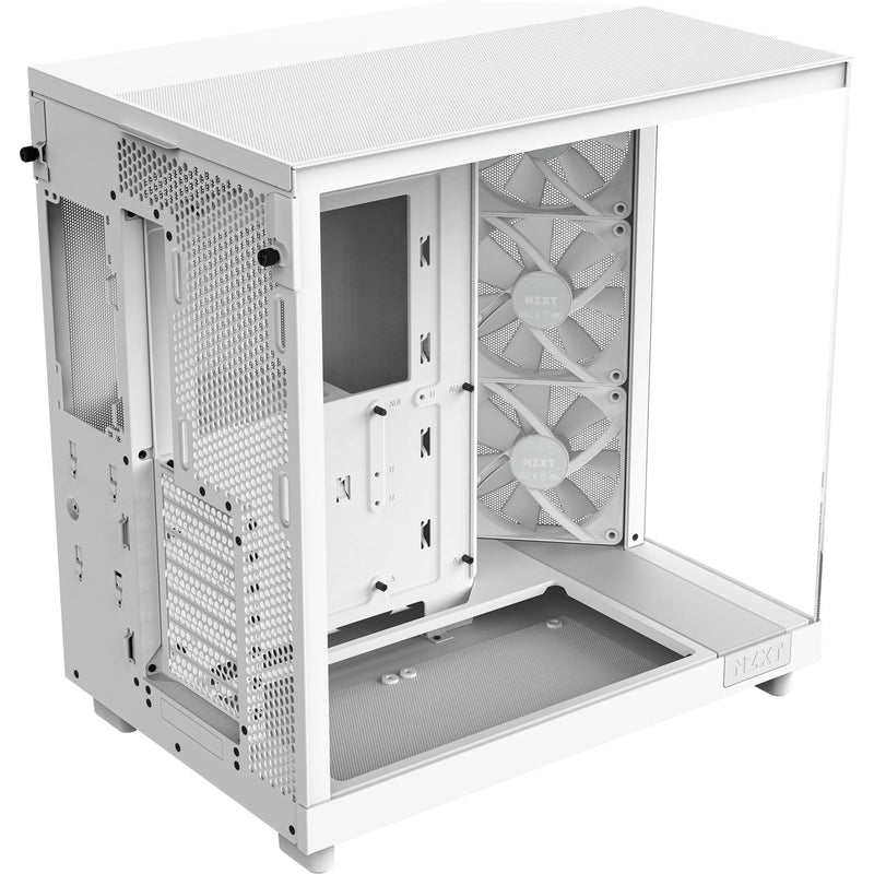 Afbeelding laden in galerijviewer, Nzxt h6 flow rgb midi tower behuizing (wit | 2x usb-a | 1x usb-c | rgb | tempered glass)