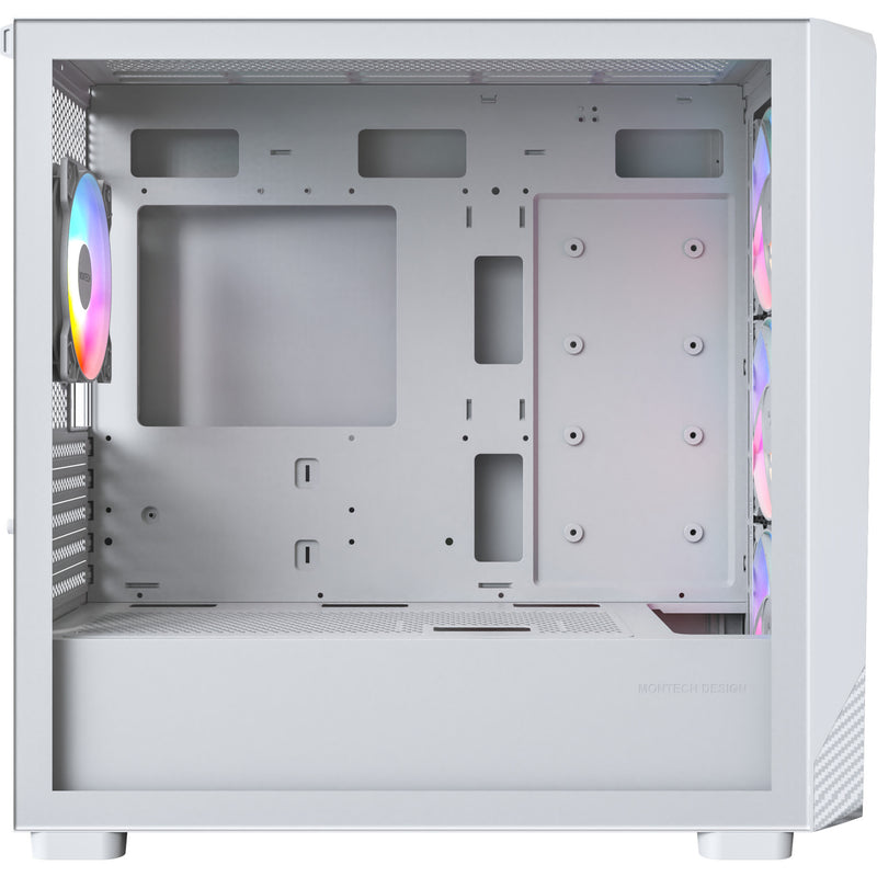 Afbeelding laden in galerijviewer, Montech x5m midi tower behuizing (wit | 2x usb-a | 1x usb-c | rgb | tempered glass)