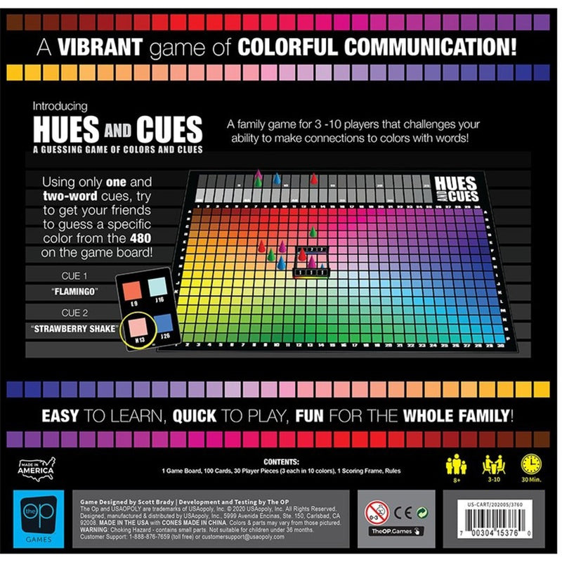 Afbeelding laden in galerijviewer, Usaopoly - hues and cues bordspel - familiespel - party spel - vanaf 8 jaar - voor 3 tot 10 spelers - engelstalige spelregels