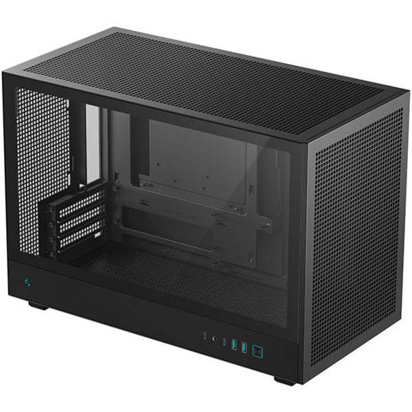 Afbeelding laden in galerijviewer, Deepcool ch260 mini tower behuizing (zwart | 2x usb-a | 1x usb-c | tempered glass)