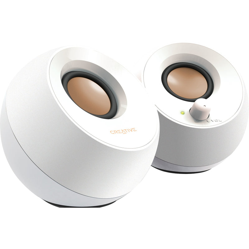 Afbeelding laden in galerijviewer, Creative pebble pc-luidspreker (wit, usb)