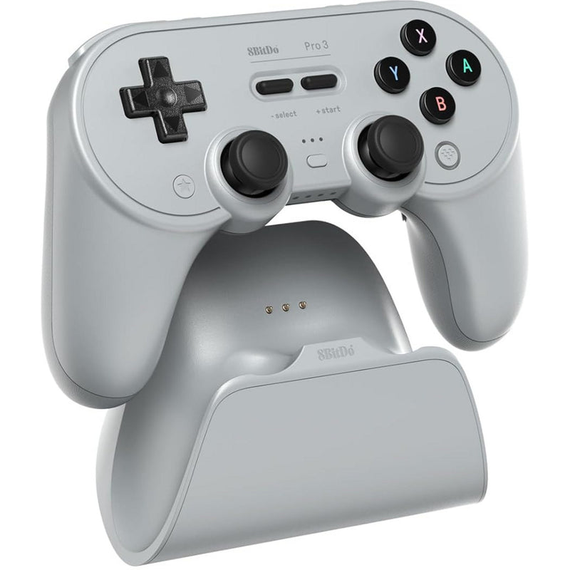 Afbeelding laden in galerijviewer, 8bitdo pro 3 bluetooth gamepad (grijs zwart, switch 1 2, pc, android, 2.4 ghz bluetooth usb)