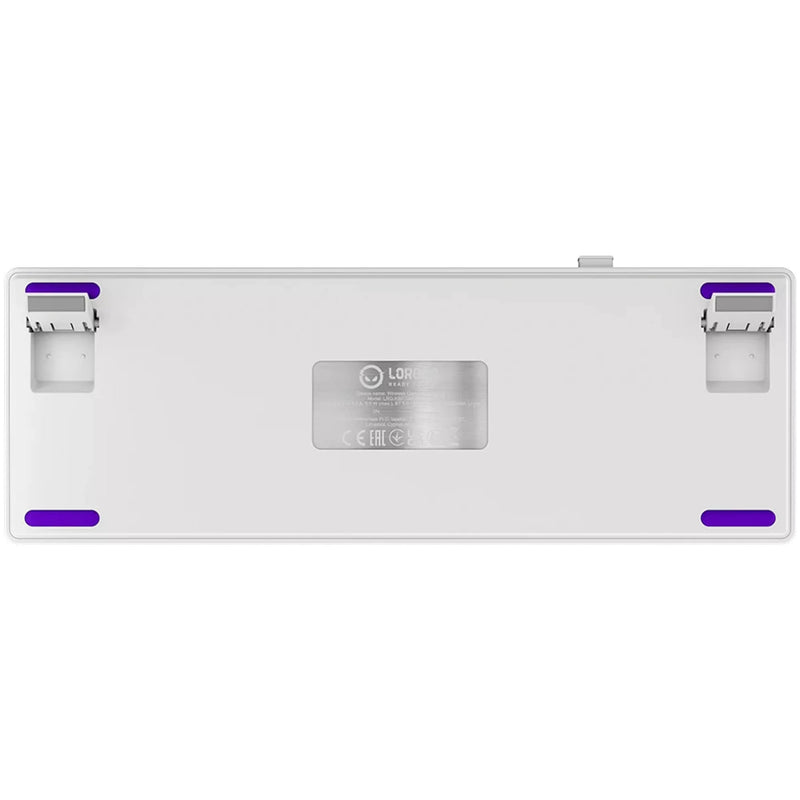 Afbeelding laden in galerijviewer, Lorgar kbp70mw rgb mechanisch gaming toetsenbord (wit, us lay-out (qwerty), logar toxic purple, 65%, rgb, hot-swappable, pbt double-shot, bluetooth | 2.4ghz | usb)