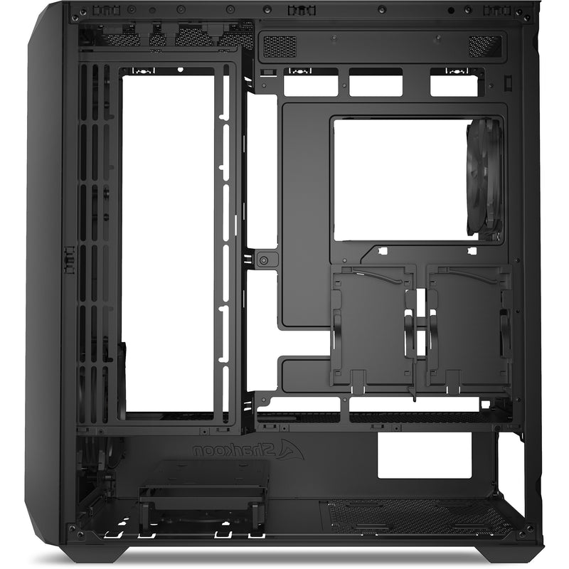 Afbeelding laden in galerijviewer, Sharkoon ak3 midi tower behuizing (zwart | 2x usb-a | 1x usb-c)