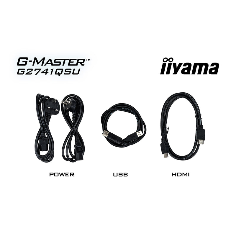 Afbeelding laden in galerijviewer, Iiyama g-master black hawk g2741qsu-b1 27 gaming monitor (zwart, hdmi, displayport, 2x usb-a, usb-b, 144 hz)