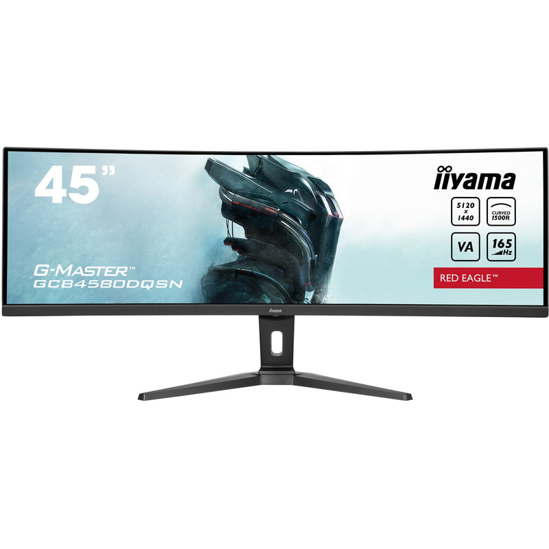 Afbeelding laden in galerijviewer, Iiyama g-master red eagle gcb4580dqsn-b1 45 curved ultrawide gaming monitor (zwart, 2x hdmi, displayport, 3x usb-a, usb-b, usb-c, rj-45, 165 hz)