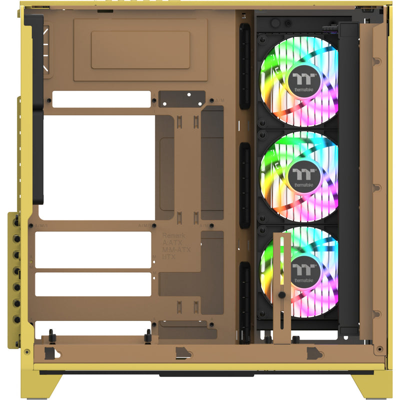 Afbeelding laden in galerijviewer, Thermaltake view 390 air butter caramel midi tower behuizing (geel | 2x usb-a | 1x usb-c | tempered glass)