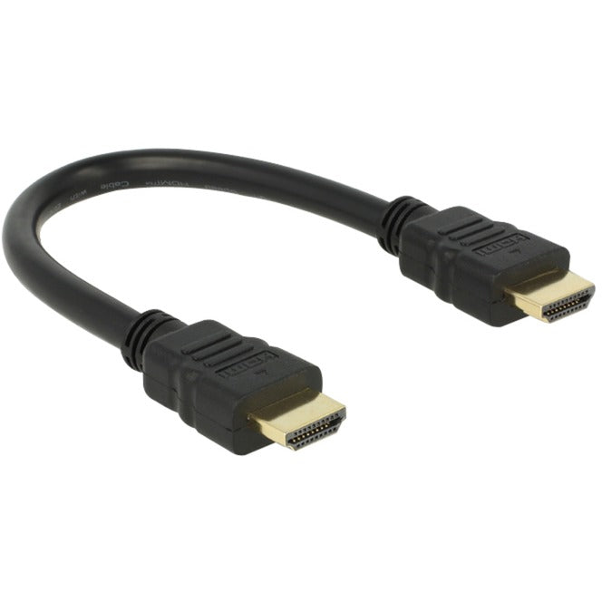 Afbeelding laden in galerijviewer, Delock high speed hdmi met ethernet - hdmi a male > hdmi a male kabel (zwart, 0,25 meter, 4k)