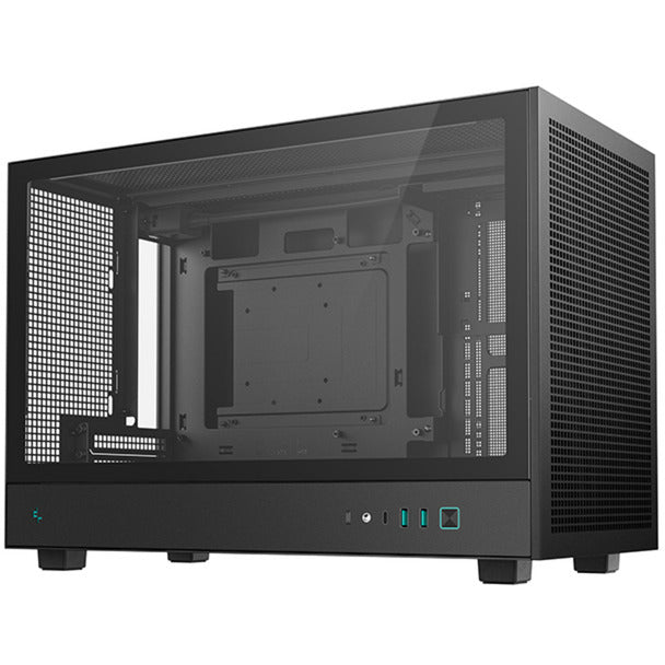 Afbeelding laden in galerijviewer, Deepcool ch260 mini tower behuizing (zwart | 2x usb-a | 1x usb-c | tempered glass)