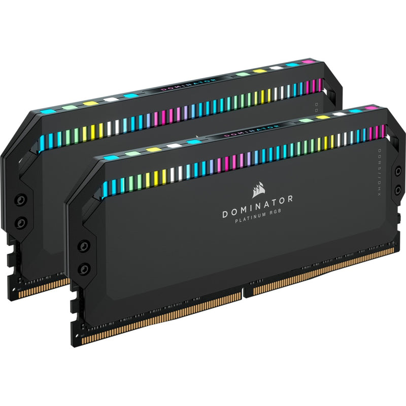 Afbeelding laden in galerijviewer, Corsair dominator platinum rgb 64 gb ddr5-5200 (2x 32 gb) werkgeheugen (zwart, cmt64gx5m2b5200c40, xmp 3.0)