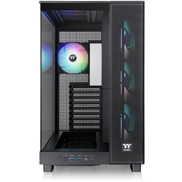 Afbeelding laden in galerijviewer, Thermaltake view 380 xl tg argb midi tower behuizing (zwart | 2x usb-a | 1x usb-c | rgb | tempered glass)