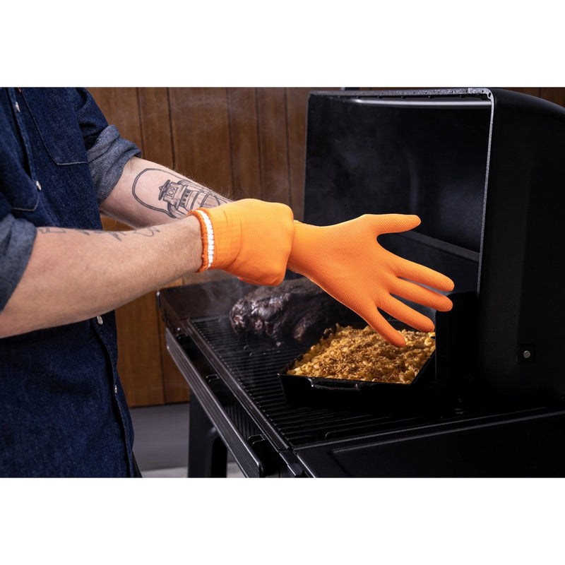 Afbeelding laden in galerijviewer, Traeger bbq prep serve gloves handschoen (oranje)