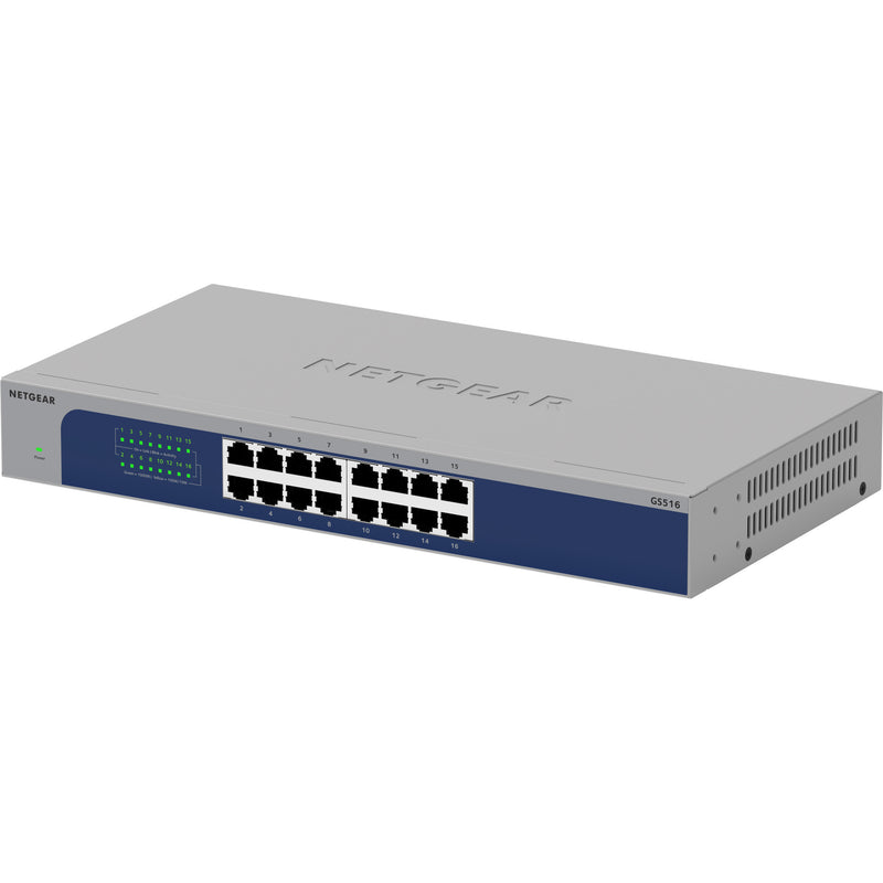 Afbeelding laden in galerijviewer, Netgear gs516 switch (grijs blauw)