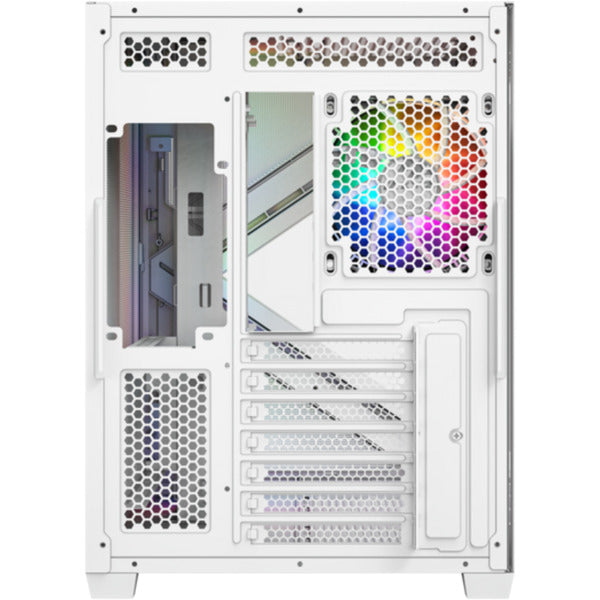 Afbeelding laden in galerijviewer, Xyz pc gear qubex midi tower behuizing (wit | 2x usb-a | 1x usb-c | tempered glass)