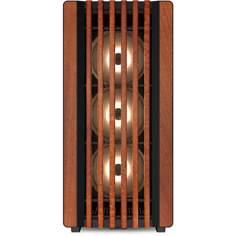 Afbeelding laden in galerijviewer, Sharkoon rebel c70m rgb midi tower behuizing (zwart houtkleur | 2x usb-a | 1x usb-c | rgb)