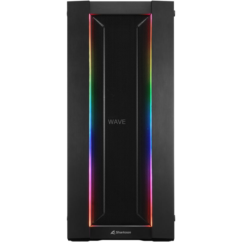 Afbeelding laden in galerijviewer, Sharkoon elite shark ca200m big tower behuizing (zwart | 4x usb-a | tempered glass)