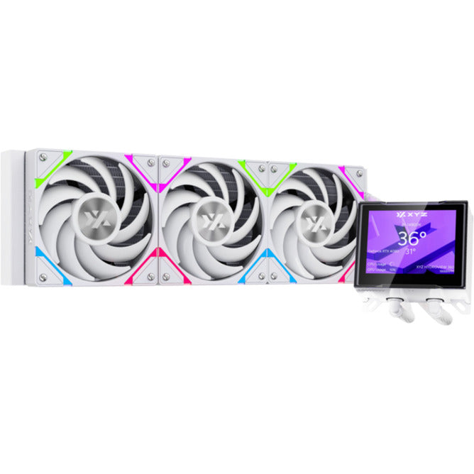 Afbeelding laden in galerijviewer, Xyz pc gear hydroview aio 360 waterkoeling (wit, argb, pwm)
