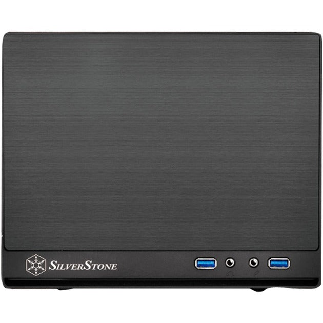 Afbeelding laden in galerijviewer, Silverstone sg13b-q mini tower behuizing (zwart | 2x usb-a)