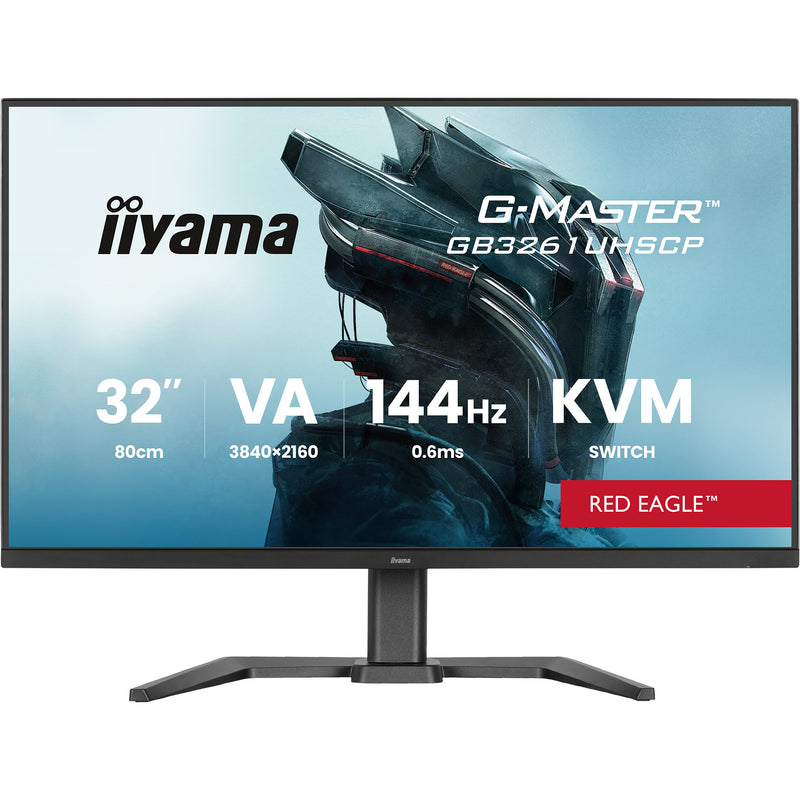 Afbeelding laden in galerijviewer, Iiyama g-master red eagle gb3261uhscp-b1 31.5 4k uhd gaming monitor (zwart (mat), 144 hz, hdmi, displayport, usb-c, audio, amd freesync )