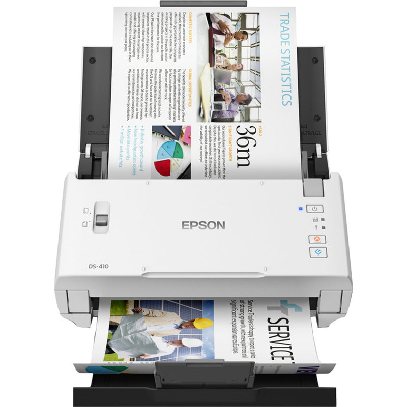 Afbeelding laden in galerijviewer, Epson workforce ds-410 feedscanner (wit zwart, usb 2.0)