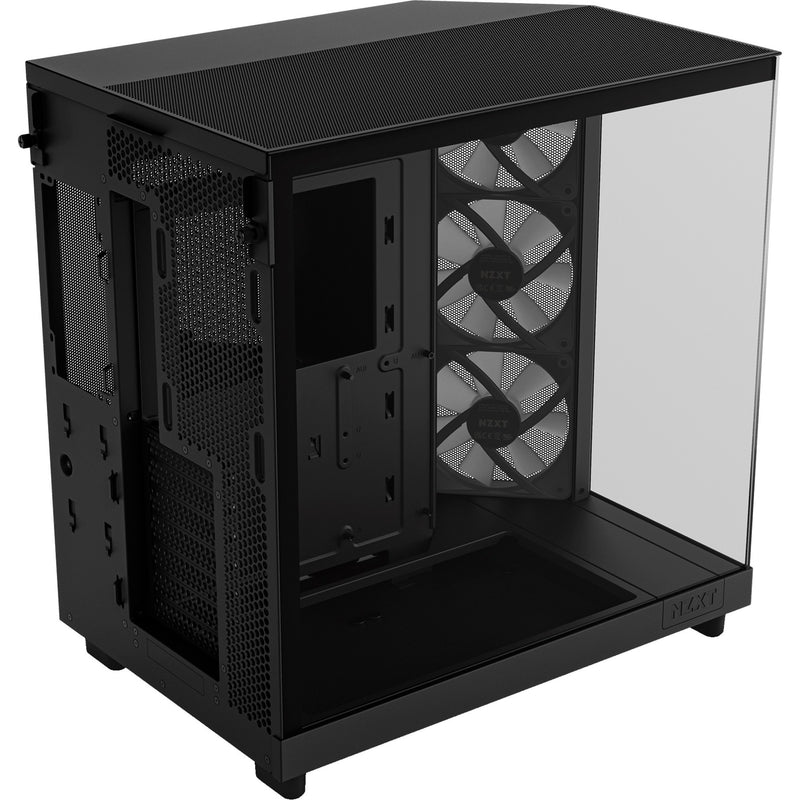 Afbeelding laden in galerijviewer, Nzxt h6 flow rgb midi tower behuizing (zwart | 2x usb-a | 1x usb-c | rgb | tempered glass)