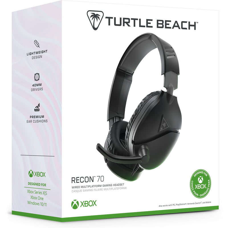 Afbeelding laden in galerijviewer, Turtle beach ear force recon 70x black (2024) over-ear gaming headset (zwart, xbox series x|s, xbox one, ps4, ps5, switch, pc, mobile)