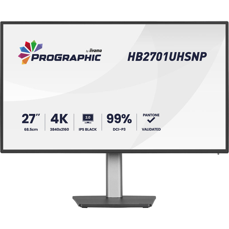 Afbeelding laden in galerijviewer, Iiyama prographic hb2701uhsnp-b1 27 4k uhd monitor (zwart (mat), hdmi, displayport, usb-c, audio)