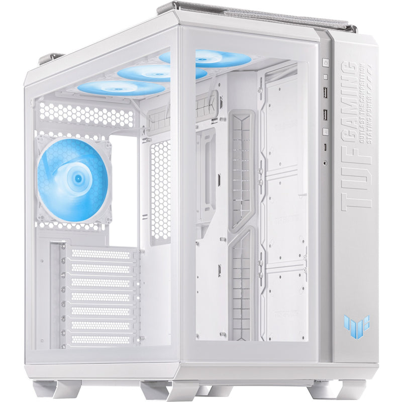 Afbeelding laden in galerijviewer, Asus tuf gaming gt502 plus midi tower behuizing (wit | 2x usb-a | 1x usb-c | tempered glass)