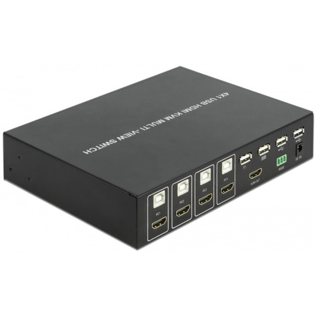Afbeelding laden in galerijviewer, Delock kvm 4-in-1 multiview switch 4x hdmi met usb kvm-switch