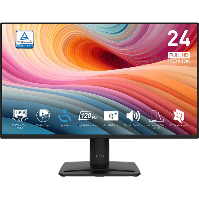 Afbeelding laden in galerijviewer, Msi pro mp242a e2 23.8 monitor (zwart, hdmi, displayport, vga, 120 hz)