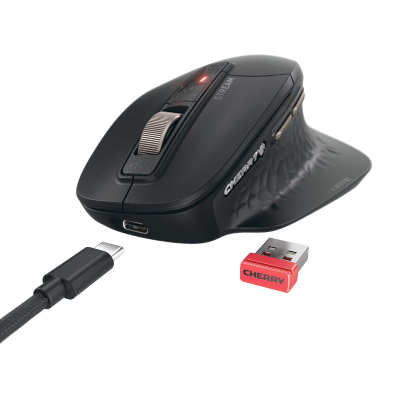 Afbeelding laden in galerijviewer, Cherry stream desktop ultimate draadloze desktopset (zwart, us lay-out (qwerty), sx-schaartechnologie, 100%, 4000 dpi, white leds, abs, 2.4 ghz bluetooth usb)