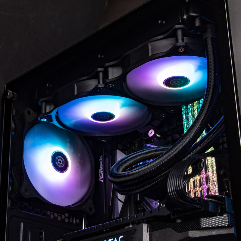 Afbeelding laden in galerijviewer, Silverstone air blazer 120r rgb case fan (zwart, 120 x 25 x 120 mm, pwm)