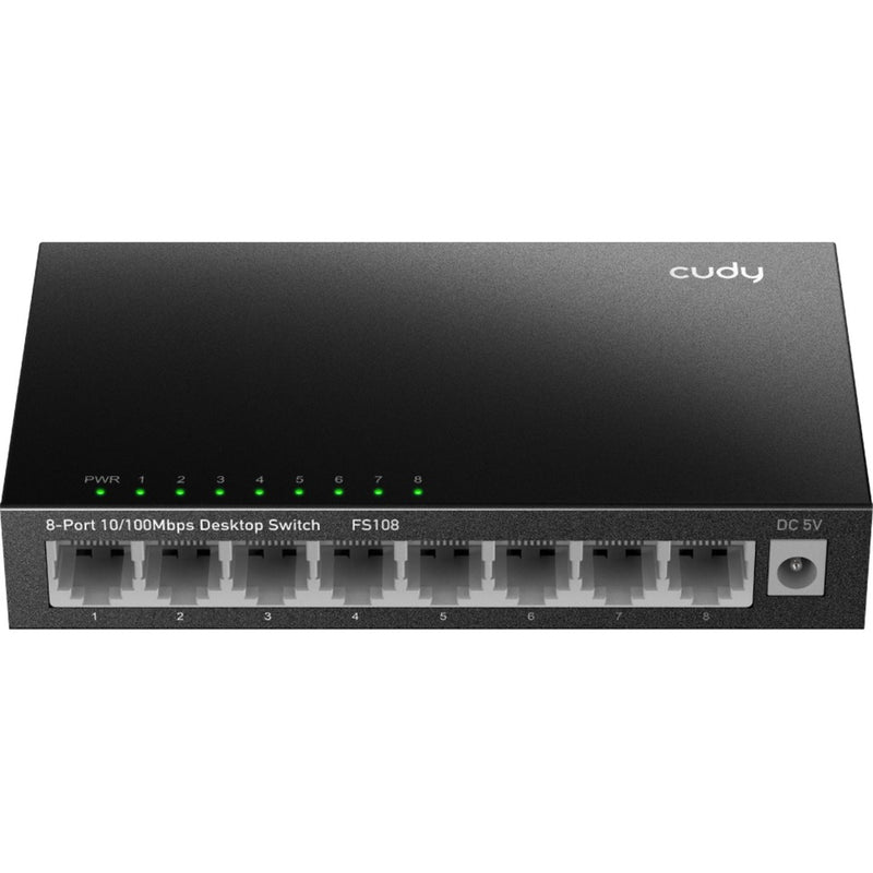 Afbeelding laden in galerijviewer, Cudy 8-port 10 100 mbps desktop switch (zwart)