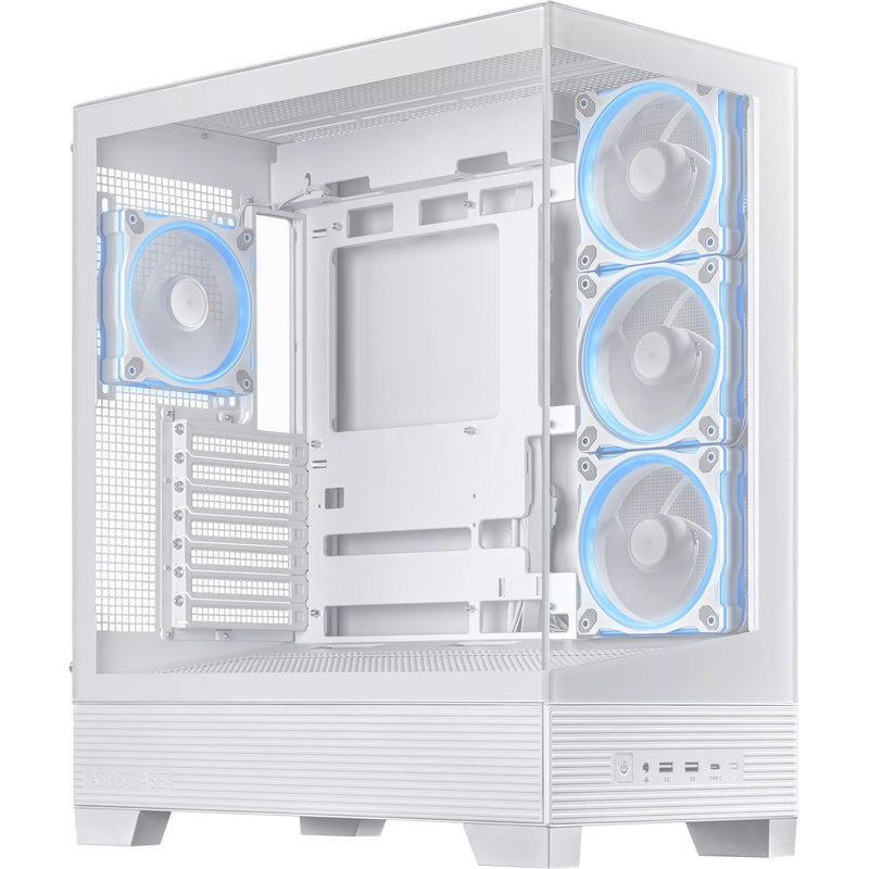 Afbeelding laden in galerijviewer, Asus a31 plus midi tower behuizing (wit | 2x usb-a | 2x usb-c | tempered glass)