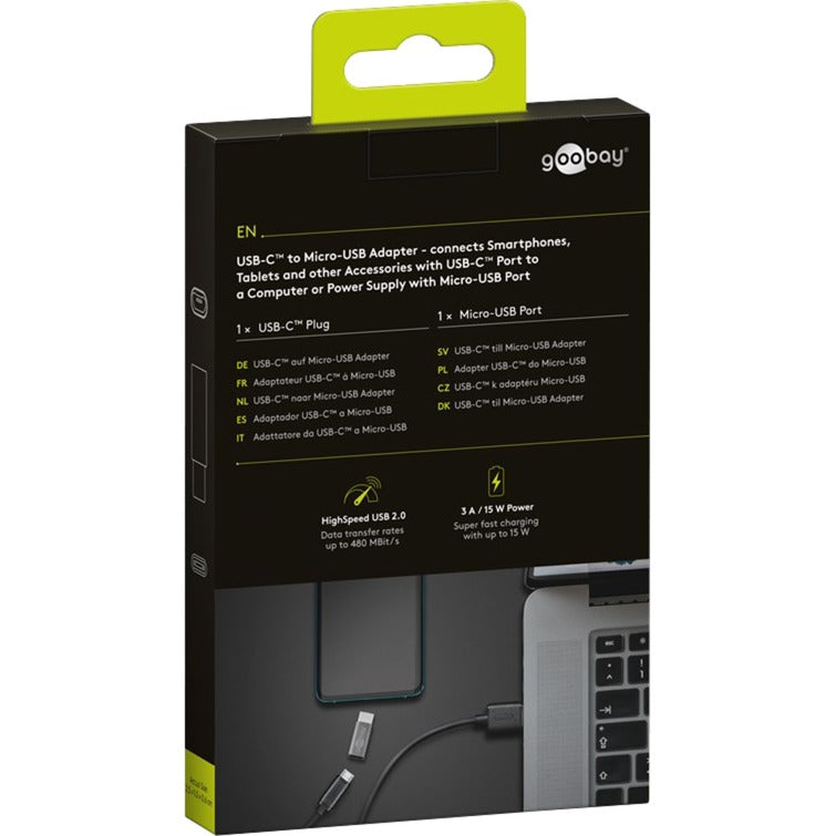Afbeelding laden in galerijviewer, Goobay usb-c naar micro-usb adapter (grijs)