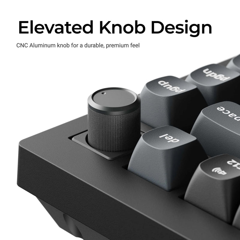 Afbeelding laden in galerijviewer, Keychron v1 ultra 8k wireless custom mechanical keyboard (zwart, us lay-out (qwerty), silk pom banana, 75%, rgb, hot swap, 2.4 ghz | bluetooth 5.3 | usb-c)