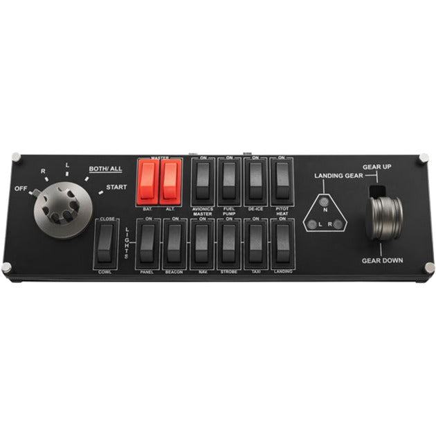 Afbeelding laden in galerijviewer, Logitech g saitek pro flight switch panel instrumentenpaneel (zwart, pc)