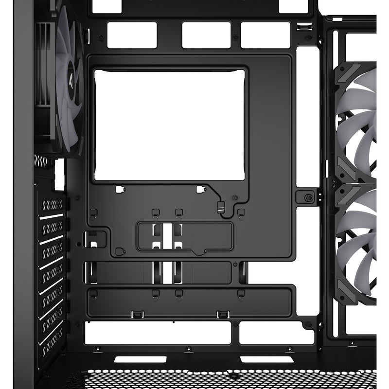 Afbeelding laden in galerijviewer, Sharkoon sk6 argb midi tower behuizing (zwart | 2x usb-a | rgb | tempered glass)